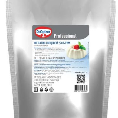 Желатин свиной в гранулах Dr.Oetker, 500г - 220 блюм