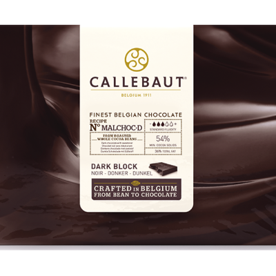 Шоколад темный Callebaut 53,9%, с заменителем сахара, Бельгия - 200 г
