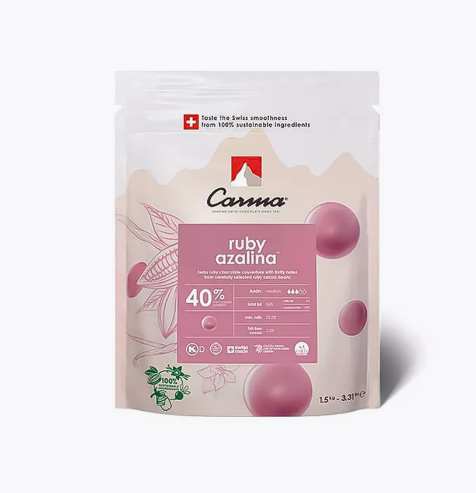 Шоколад рубиновый Ruby Azalina, 40%, "Carma", 300 г