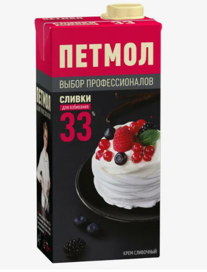 Сливки Петмол 33% - 1 л