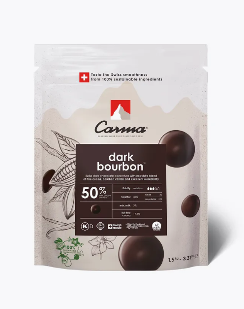 Шоколад темный Dark Bourbon 50%, "Carma", 1,5 кг